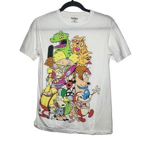 Nickelodeon Women's 90's Cartoon Characters Graphic Short Sleeve T-Shirt Size XS